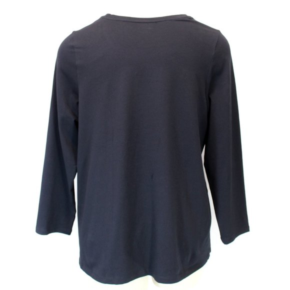 Catherines Plus Christmas Black "Joy" Long Sleeve Tee Top Tunic 1X , 18/20W - Picture 6 of 7